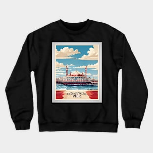 Brighton Palace Pier United Kingdom Vintage Travel Tourism Poster Crewneck Sweatshirt